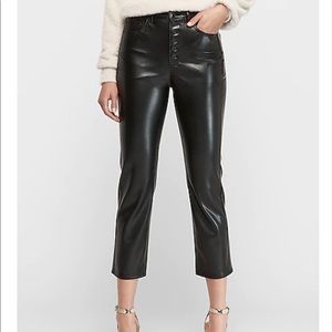 High Waist Faux Leather Pants